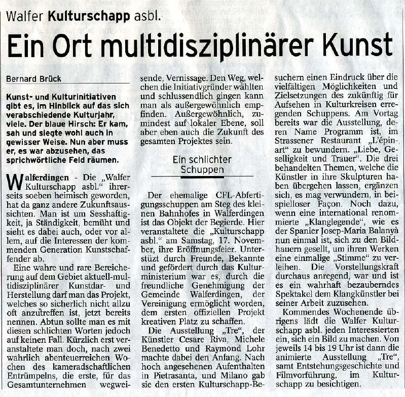 Ein Ort multidisziplinärer Kunst — page 1