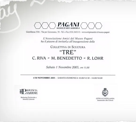 EXPOSITION TRE MUSEO PAGANI 2003 2