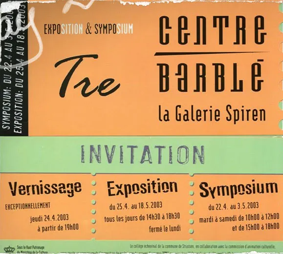 EXPOSITION TRE STRASSEN GALLERIE 2003 2