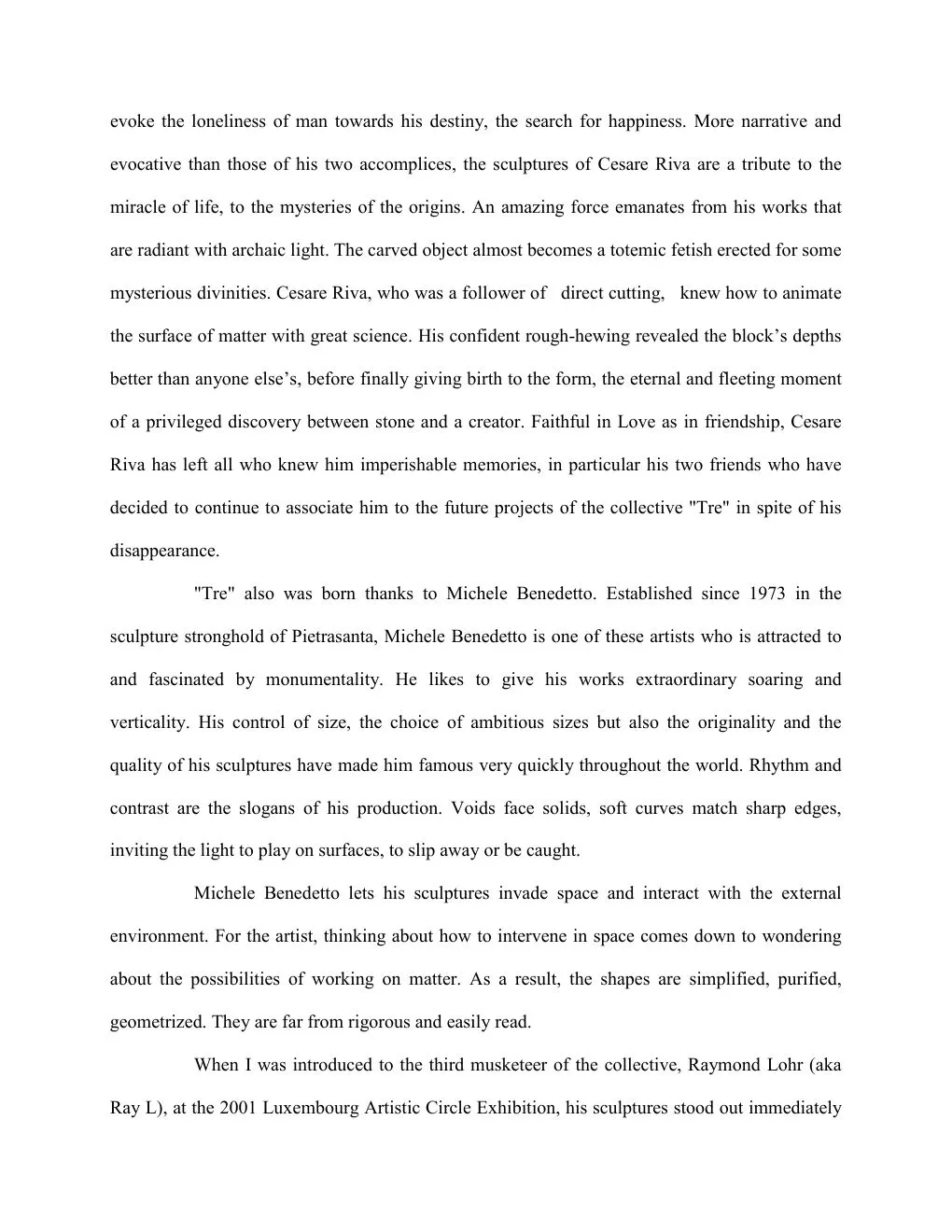 Tre: The Resonances of a Beautiful Lithic Harmony — page 2